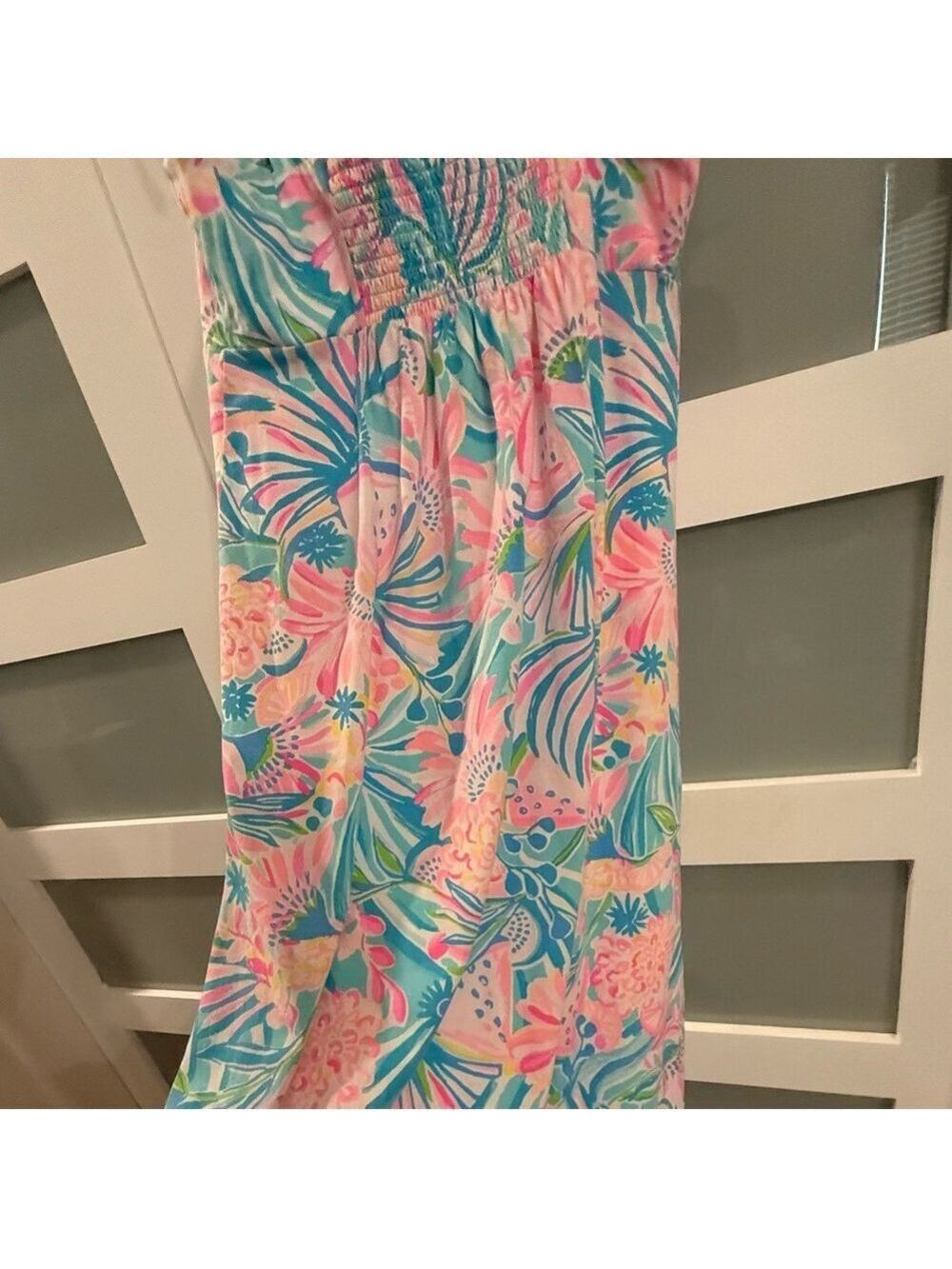 LILLY PULITZER Maleka Maxi Dress with Bow Straps. Size M - Picture 4 of 8